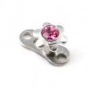 Diamant Fleur Strass Rose