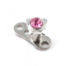 Diamant Papillon Strass Rose