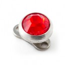 Diamant Rond Strass Rouge