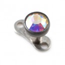 Diamant Rond Blackline Swarovski Multicolore