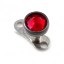 Diamant Rond Blackline Swarovski Rouge