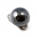 Demi-Boule Noire en Acier Chirurgical 316L