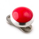 Disque Arrondi Rouge en Acier Chirurgical 316L