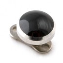 Disque Arrondi Noir en Acier Chirurgical 316L