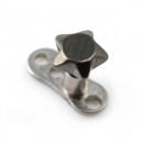 Etoile 5 Branches Noire en Acier Chirurgical 316L
