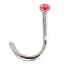 Nez Acier Chirurgical Diamant Rouge