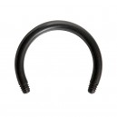 Barre Piercing Circulaire Fer &agrave; Cheval Bioflex / Bioplast Noire