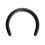Barre Piercing Circulaire Fer à Cheval Bioflex / Bioplast Noire