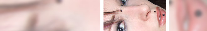 Liste des piercings au visage
