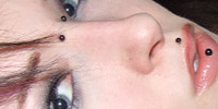 Liste des piercings au visage