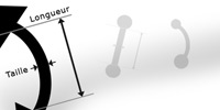 Taille et dimensions du piercing