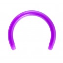 Barre Piercing Circulaire Fer &agrave; Cheval Bioflex / Bioplast Violette
