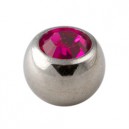
Boule Diamant Strass Rose Seule