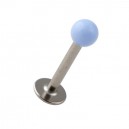 
Labret / Tragus Acrylique Bleu Clair avec Boule Pleine
