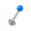 
Labret / Tragus Acrylique Bleu Fonc&eacute; avec Boule Pleine
