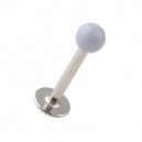 
Labret / Tragus Acrylique Gris avec Boule Pleine
