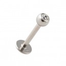 
Tragus / Labret avec Boule Pierre Strass Blanc