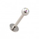 
Tragus / Labret avec Boule Pierre Strass Multicolore