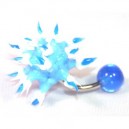 Piercing Nombril Silicone Blanc / Bleu