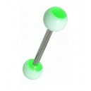 Piercing Langue Vert R&eacute;actif UV