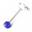 Piercing Langue Composé Bleu réactif UV
