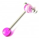 Piercing Langue Compos&eacute; Violet / Blanc