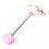 Piercing Langue Composé Rose réactif UV