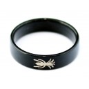 Bijou Bague Noire R&eacute;active UV Insecte