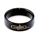 Bijou Bague Noire R&eacute;active UV Celtique