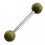 Piercing Langue Acrylique Etoile Rouge / Vert
