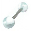 Piercing Langue Acrylique Bleu Clair