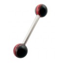 
Langue Acrylique Cercles Rouges / Gris