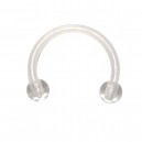 Piercing Tragus / Septum Bioplast Blanc Boules