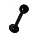 Piercing Labret Blackline Anodis&eacute; Noir Boule