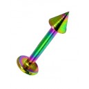 Piercing Labret Anodis&eacute; Multicolore Pique