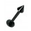 Piercing Labret Blackline Anodisé Noir Pique
