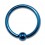 Piercing Anneau Anodisé Bleu fermeture Boule