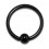 Piercing Anneau Blackline Anodisé Noir fermeture Boule