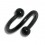 Piercing Spirale Blackline Anodisé Noir Boules