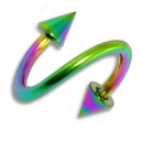 
Helix / Spirale Anodis&eacute; Multicolore Piques