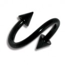 Piercing Spirale Blackline Anodis&eacute; Noir Piques