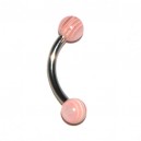 Arcade Acrylique Cercles Blancs / Roses