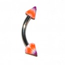 Arcade Acrylique Vagues Orange / Violet