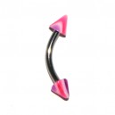 Arcade Acrylique Rayures Violet / Rose