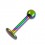 Piercing Tragus / Labret Titane Anodisé Multicolore Boule