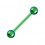 Piercing Langue Titane Anodisé Vert Boules