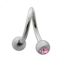 
Spirale / Helix Acier Chirurgical Diamant Rose