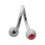 Piercing Spirale Acier Chirurgical Diamant Rouge