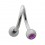 Piercing Spirale Acier Chirurgical Diamant Violet
