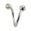 Piercing Spirale Acier Chirurgical 5 Diamants